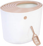 Top Entry Cat Litter Box with Cat Litter Scoop Cat Litter Boxes & Litter Trays Pet Clever White 