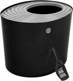 Top Entry Cat Litter Box with Cat Litter Scoop Cat Litter Boxes & Litter Trays Pet Clever Black 