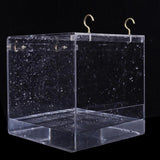 Transparent Pet Bird Bath House with Hanging Hooks Bird Bath Pet Clever Small 