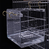 Transparent Pet Bird Bath House with Hanging Hooks Bird Bath Pet Clever 