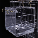 Transparent Pet Bird Bath House with Hanging Hooks Bird Bath Pet Clever Large 