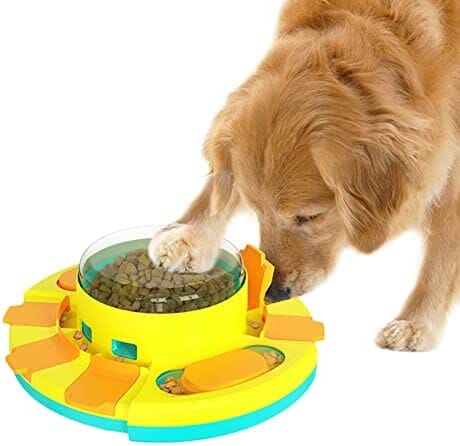Interactive Treat-Dispensing Dog Toys, Unbreakable Puzzle Squeaky Toys Slow  Feeder for Boredom Relief, Mental Stimulation, and Enhanced Digestion in