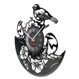 Tropical Peel and Stick Nature Wall Art Flowers Birds Wall Clock Birds in Tree Vinyl Record Clock Other Pets Design Accessories Pet Clever 
