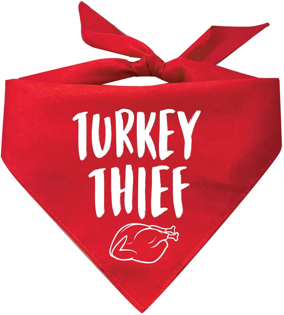 Turkey Thief Thanksgiving Dog Bandana Dog Clothing Pet Clever Red 