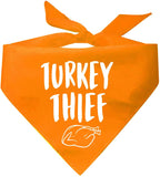 Turkey Thief Thanksgiving Dog Bandana Dog Clothing Pet Clever Orange 
