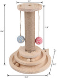 Two-Layer Cat Toy with Turntable-Interactive Track Balls Cat Trees & Scratching Posts Pet Clever 