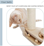 Two-Layer Cat Turntable with Interactive Balls and Dangling Ball Cat Trees & Scratching Posts Pet Clever 