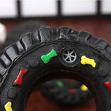 Tyre Shape Squeaky Dog Toy Toys Pet Clever 