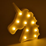 Unicorn Head LED Night Light Other Pets Design Accessories Pet Clever Yellow 