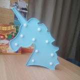 Unicorn Head LED Night Light Other Pets Design Accessories Pet Clever Blue 