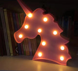 Unicorn Head LED Night Light Other Pets Design Accessories Pet Clever Pink 