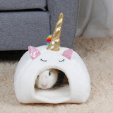 Unicorn Shaped Small Pet House Hamster Pet Clever 