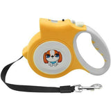 Walking Retractable Dog Leash With Bright Flashlight Dog Leads & Collars Pet Clever Yellow 