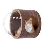 Wall Mounted Pet Bed Cat Pet Clever Walnut Left 