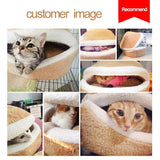Warm Hamburger Cat Bed House Cat Beds & Baskets Pet Clever 