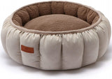 Washable Super Soft Plush Pet Bed Dog Beds & Blankets Pet Clever Biege 