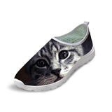 Women Casual Mesh 3D Cat Shoes Design Cat Design Footwear Pet Clever A 