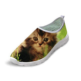 Women Casual Mesh 3D Cat Shoes Design Cat Design Footwear Pet Clever E 