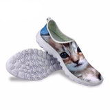 Women Casual Mesh 3D Tiny Cat Shoes Design Cat Design Footwear Pet Clever 