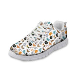 Women Fashionable Mesh Flats Shoes Colorful Cat Prints Cat Design Footwear Pet Clever US 5 - EU35 -UK3 