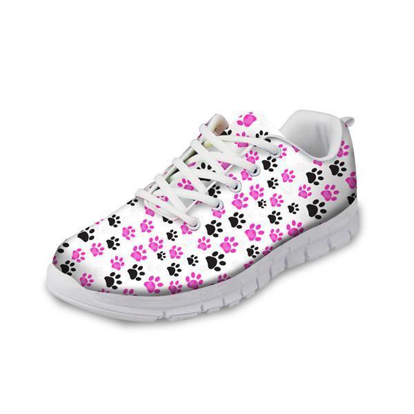 Women Fashionable Mesh Flats Shoes Paw Cat Prints Cat Design Footwear Pet Clever US 5 - EU35 -UK3 