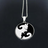 Yin Yang Cat Necklace Cat Design Accessories Pet Clever 