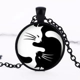 Yin Yang Cats Necklace Pendant ﻿ Cats Jewelry Pet Clever 
